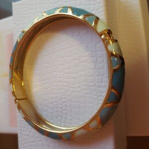 Hinged colorful enamel Bracelet. .